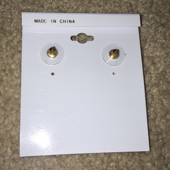 Vintage pink stone earrings - Picture 4 of 6